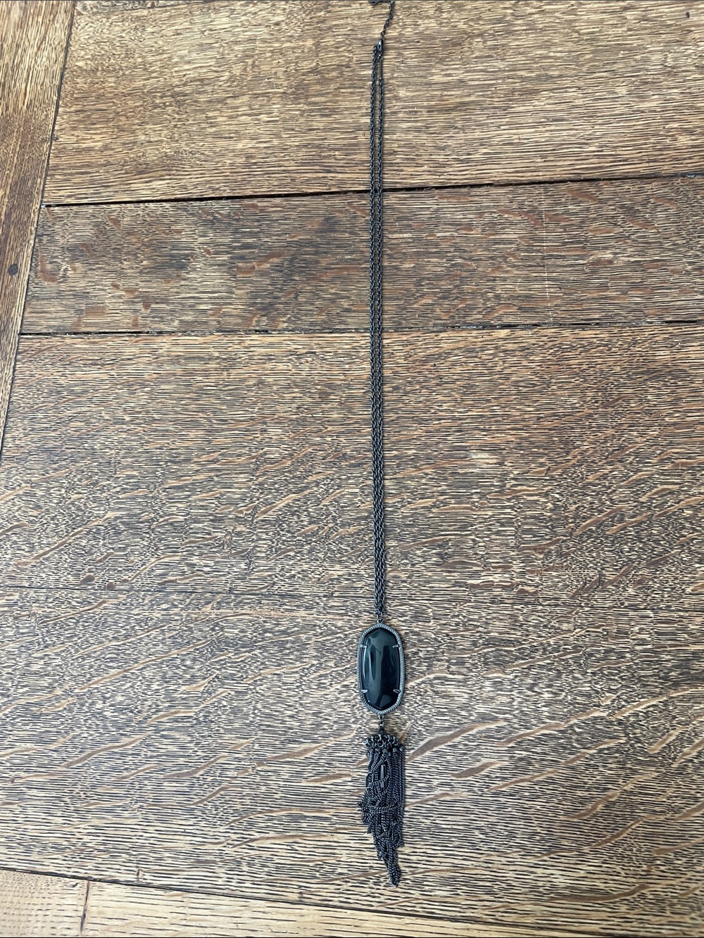 Kendra Scott gunmetal Rayne necklace